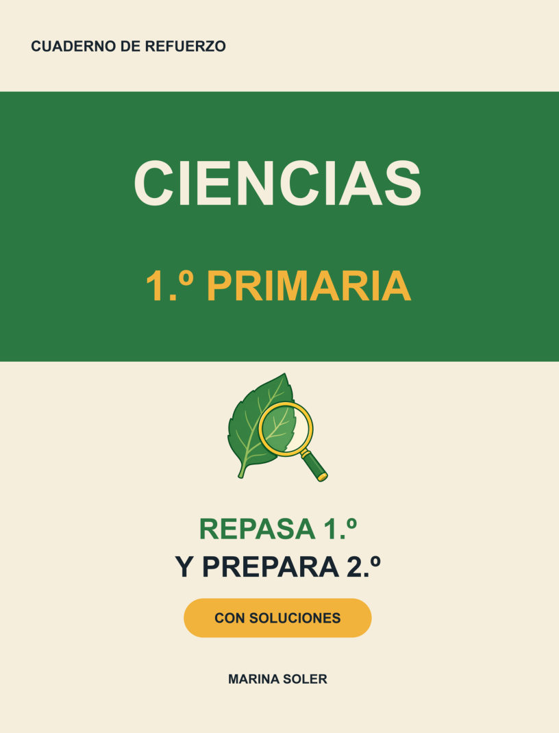 Portada de Ciencias 1º Primaria. Cuaderno de refuerzo