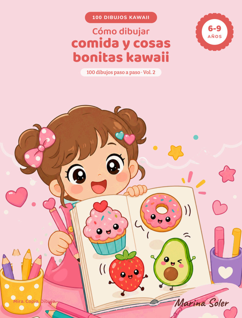 Portada de Cómo dibujar comida y cosas bonitas kawaii