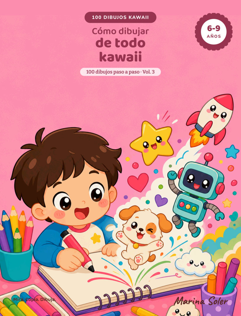 Portada de Cómo dibujar de todo kawaii