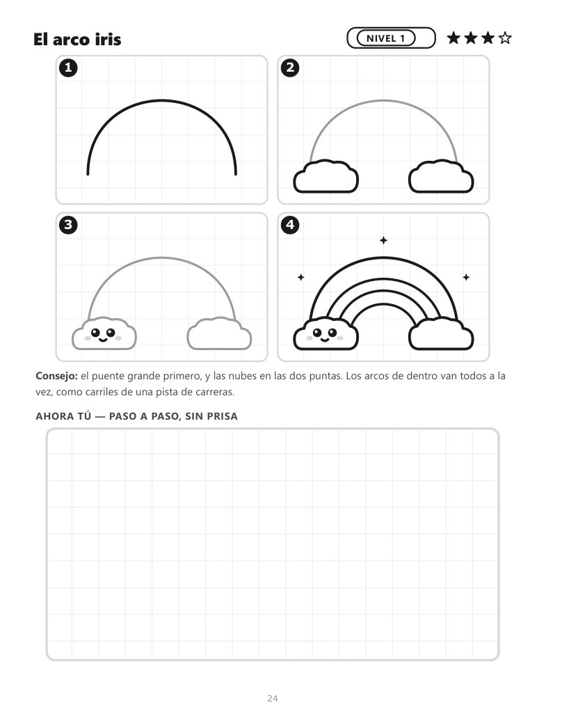 Página 24 del PDF editorial de Cómo dibujar de todo kawaii