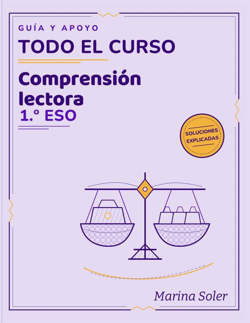Portada de Comprensión lectora 1.º ESO — Cuaderno de Guía y Apoyo