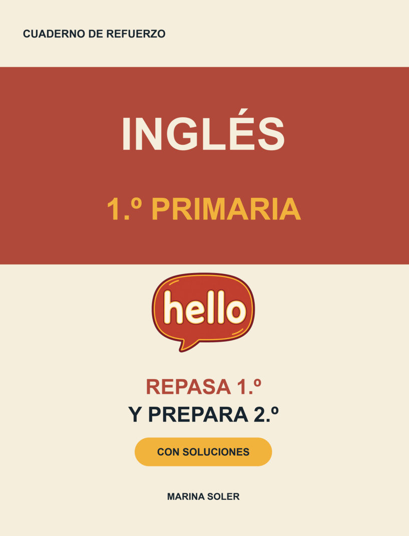 Portada de Inglés 1.º Primaria. Cuaderno de refuerzo