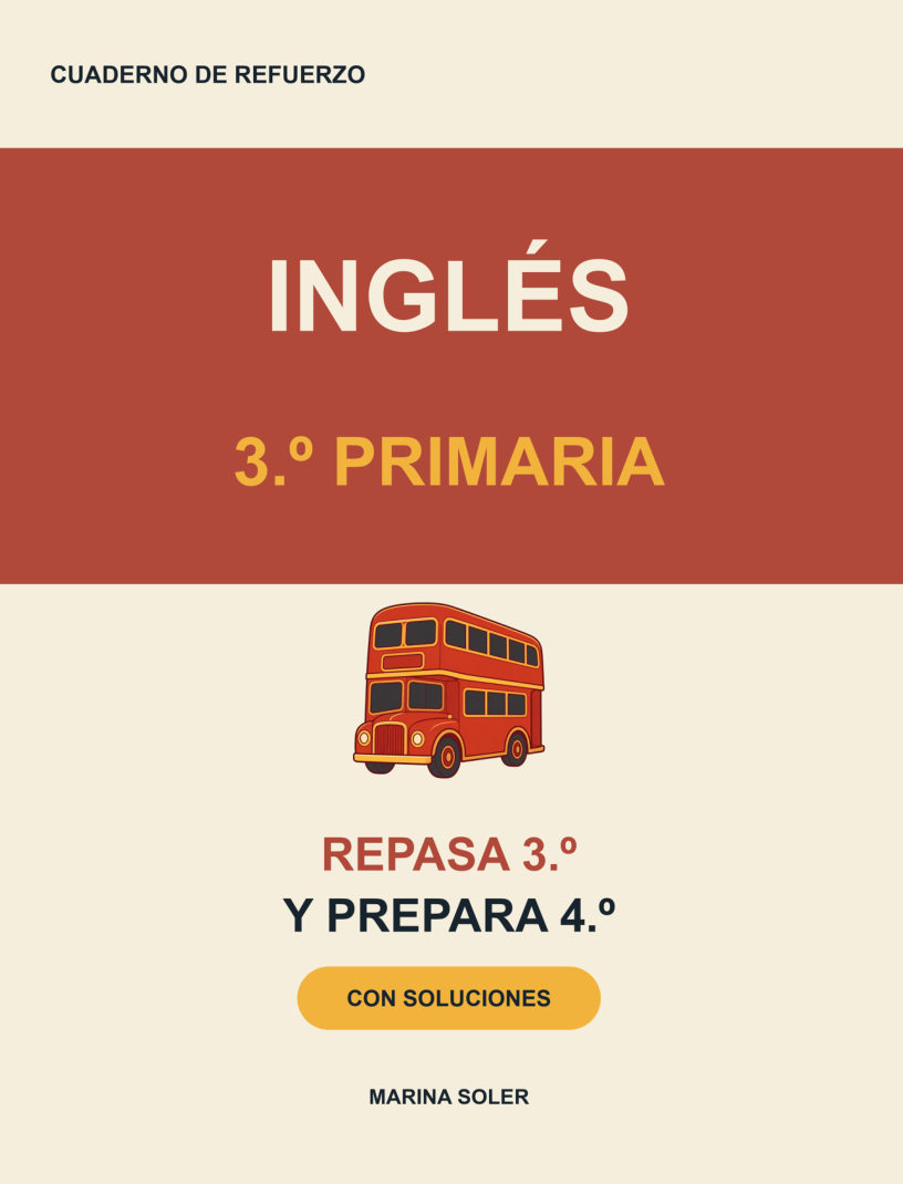Portada de Inglés 3º Primaria. Cuaderno de refuerzo