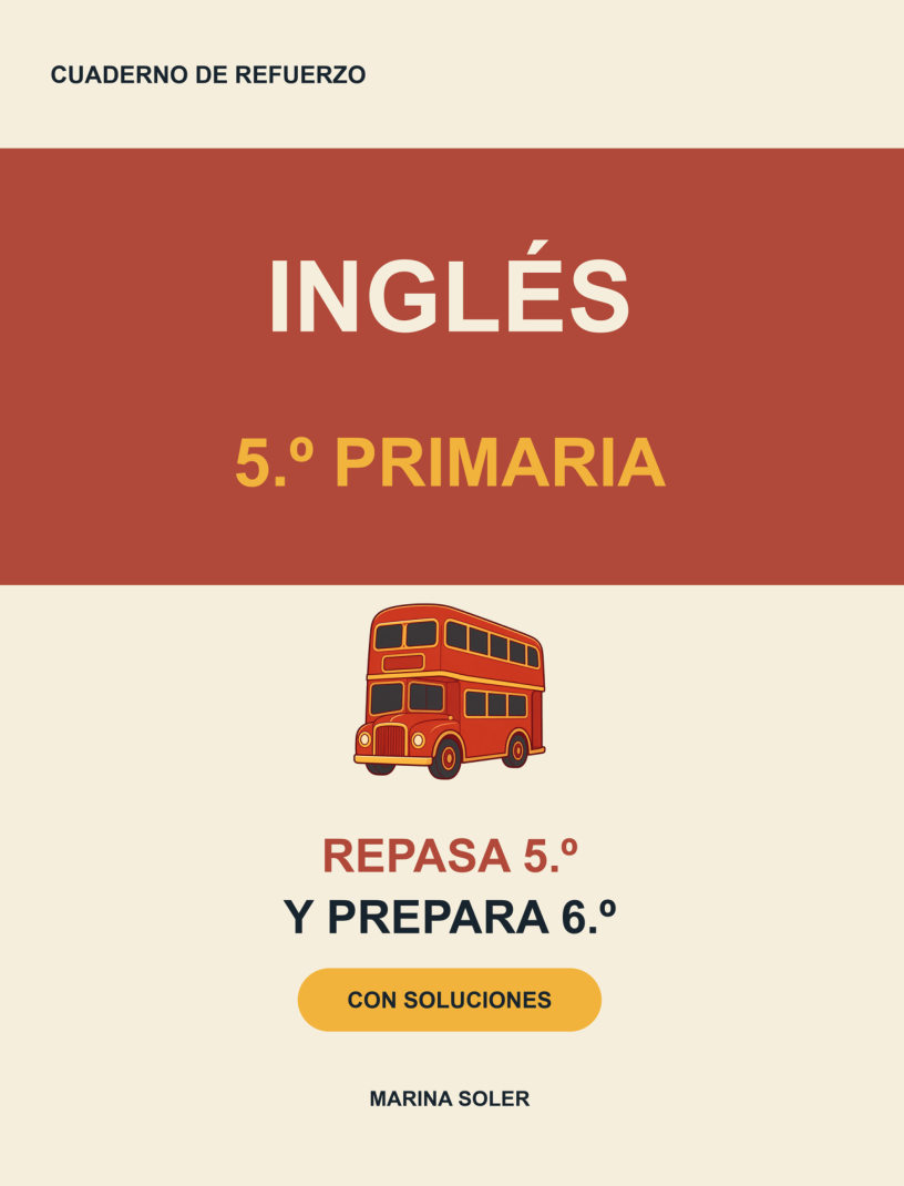 Portada de Inglés 5.º Primaria. Cuaderno de refuerzo