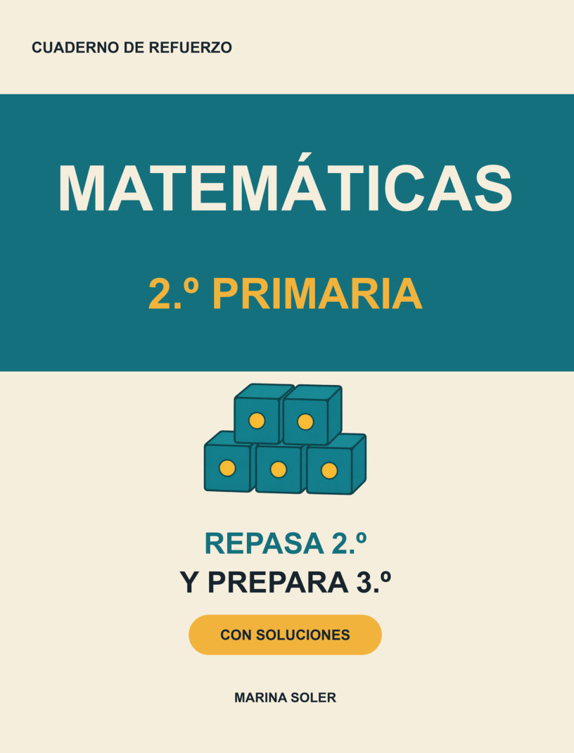 Portada de Matemáticas 2º Primaria. Cuaderno de refuerzo