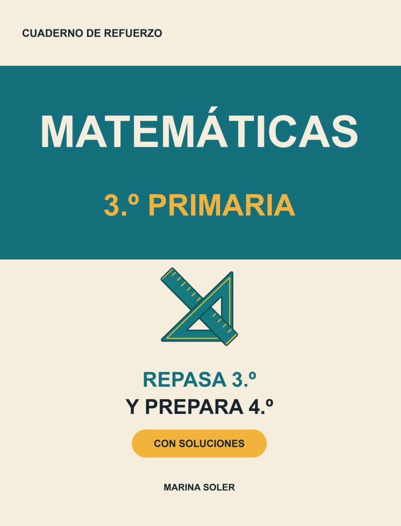 Portada de Matemáticas 3.º Primaria. Cuaderno de refuerzo