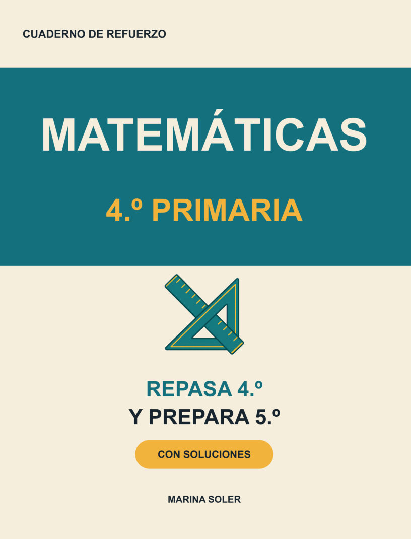 Portada de Matemáticas 4.º de Primaria · Refuerzo
