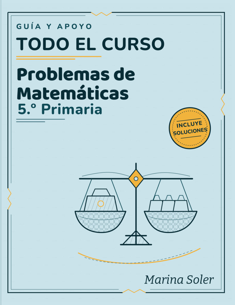 Portada de Problemas de matemáticas · 5º Primaria